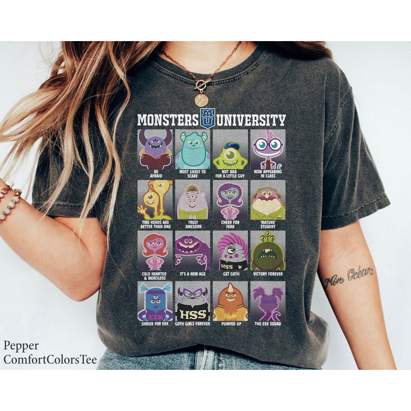 Monsters University Class Photos Shirt Family Matching Walt Disney World Shirt Gift Ideas Men Women.jpg