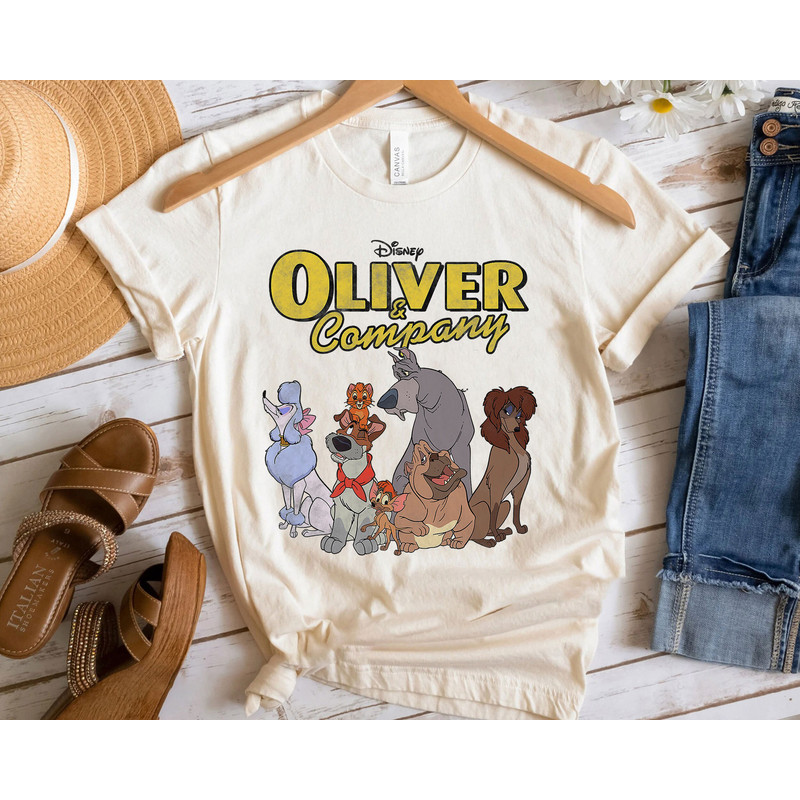 Oliver And Company Group Shot Vintage Portrait Shirt Walt Disney World Shirt Gift Ideas Men Women.jpg