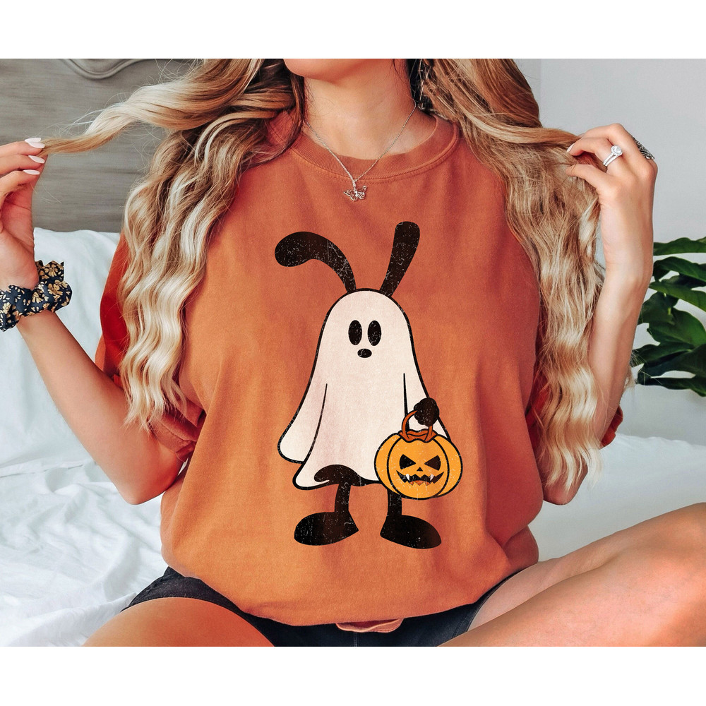 Oswald Creepy Rabbit Wear Ghost Costume Trick Or Treat 90s Retro Not So Scary Halloween Party Shirt Gift Ideas Men Women.jpg