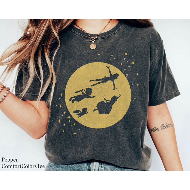Peter Pan Darling Kids Flying Moon Silhouette Shirt Family Matching Walt Disney World Shirt Gift Ideas Men Women.jpg