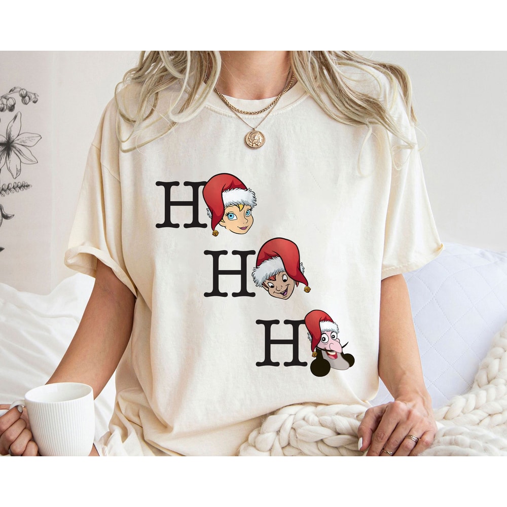 Peter Pan Ho Ho Ho Funny Merry Christmas Tinker Bell Captain Hook Shirt Family Matching Walt Disney World Shirt Gift Ideas Men Women.jpg