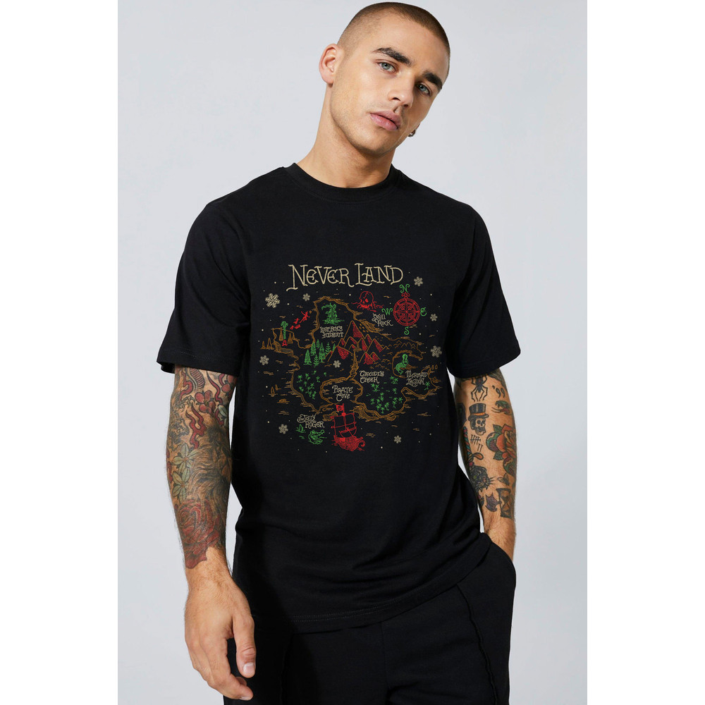 Peter Pan Never Land Christmas Map Graphic Merry Christmas Shirt Family Matching Walt Disney World Shirt Gift Ideas Men Women.jpg