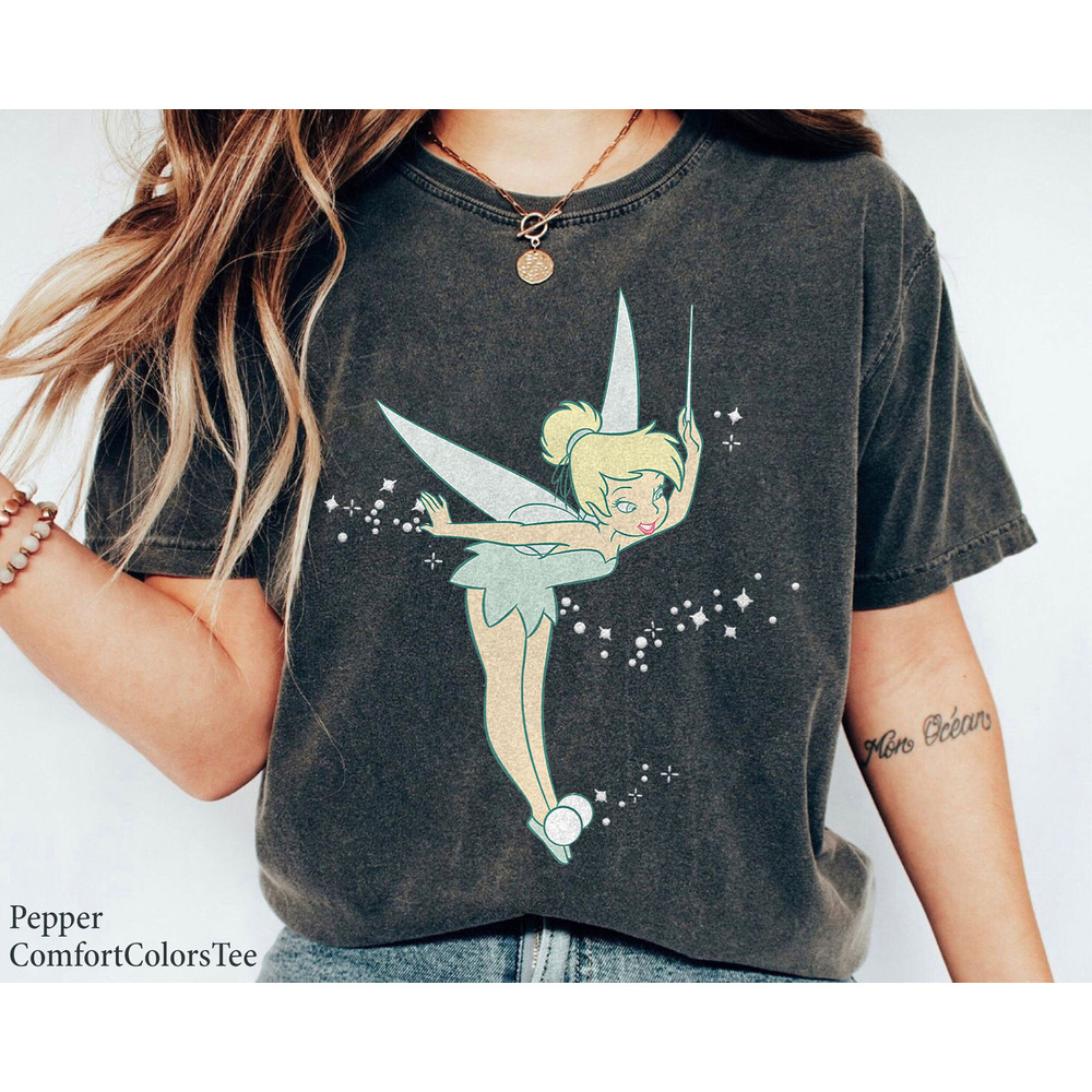 Peter Pan Tinkerbell Glitter Tink Wink Shirt Walt Disney World Shirt Gift Ideas Men Women.jpg