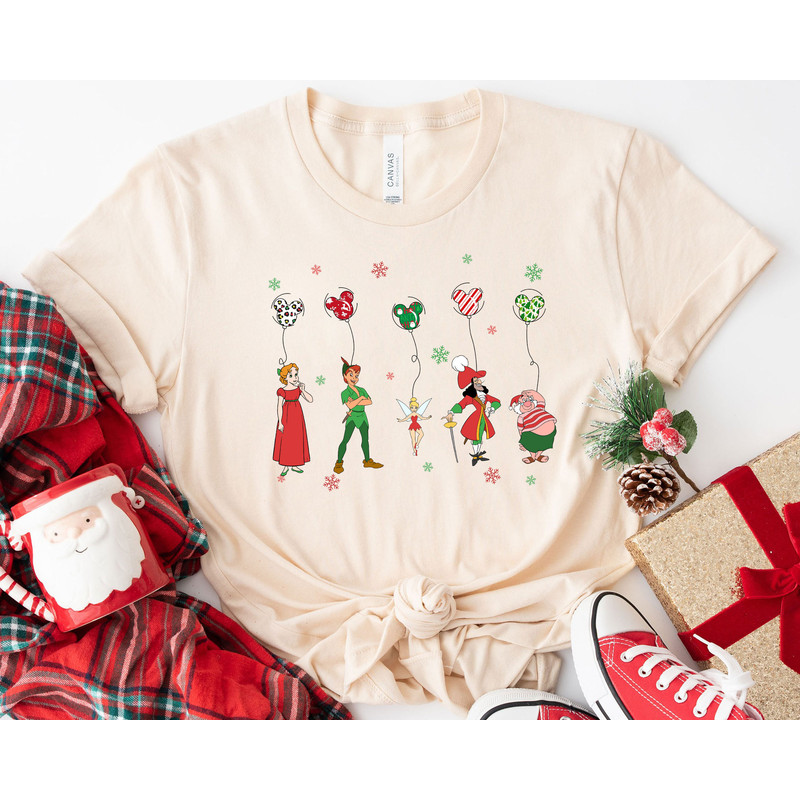 Peter Pan With Mickey Ear Balloons A Very Merry Christmas Shirt Family Matching Walt Disney World Shirt Gift Ideas Men Women.jpg