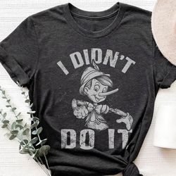 pinocchio i didnt do it distressed logo shirt walt disney world shirt gift idea,tshirt, shirt gift, sport shirt