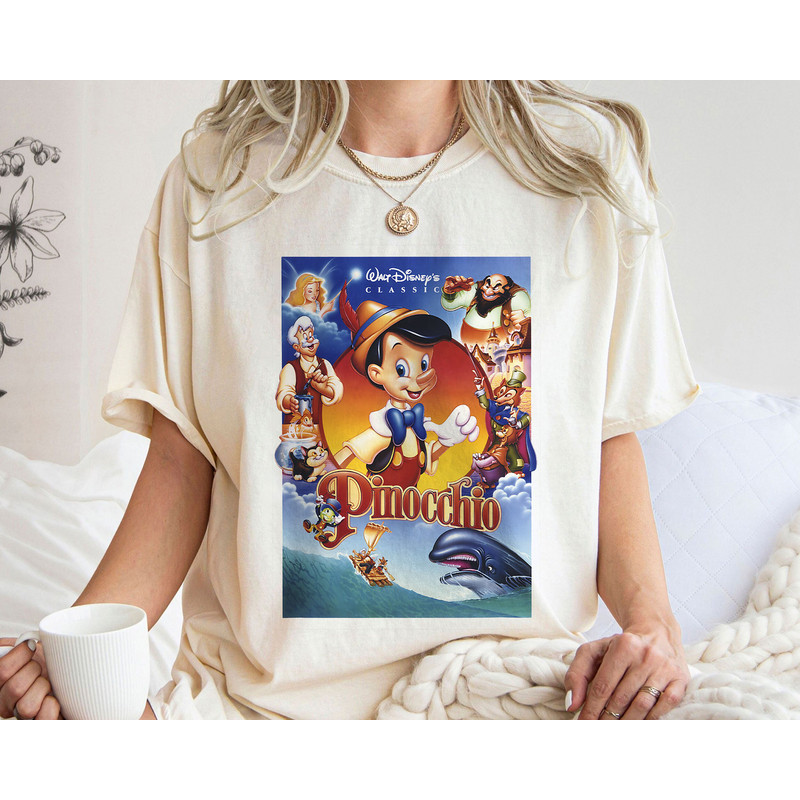 Pinocchio Movie Poster Group Shot Shirt Walt Disney World Shirt Gift Ideas Men Women.jpg