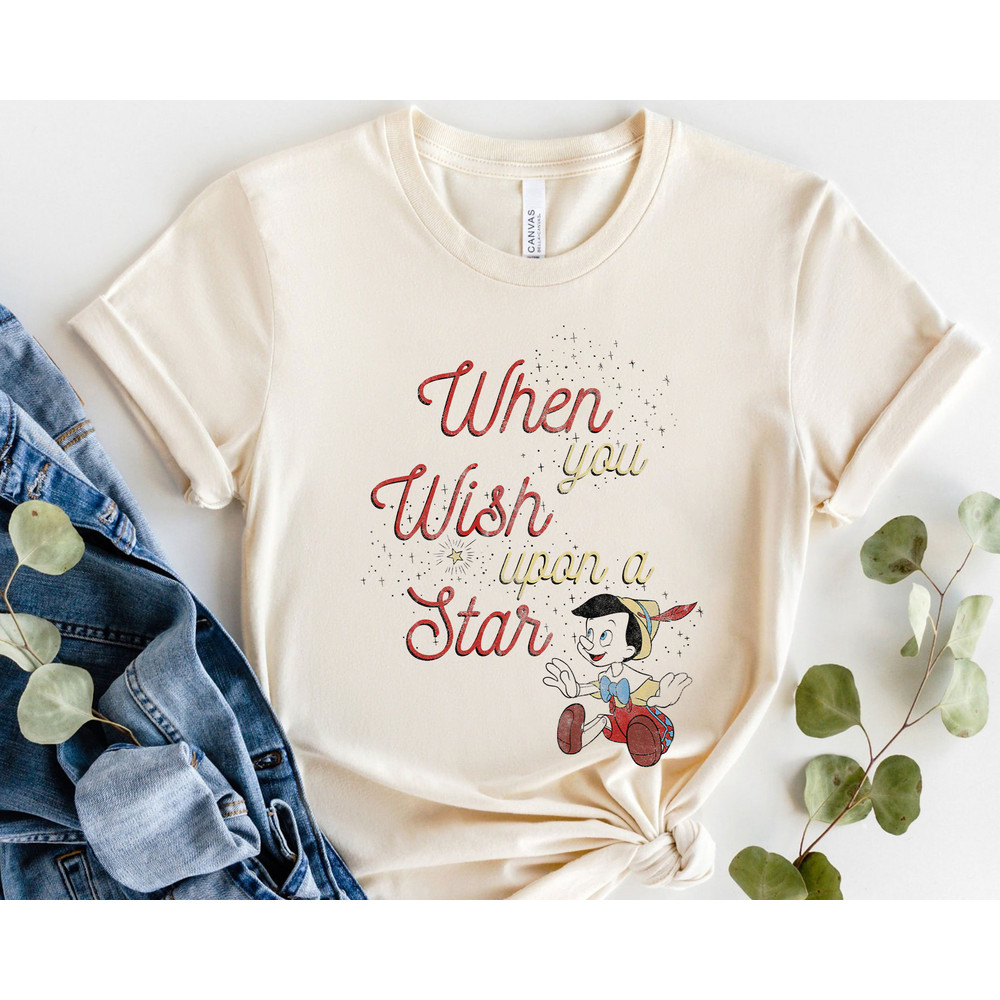 Pinocchio When You Wish Upon A Star Shirt Walt Disney World Shirt Gift Ideas Men Women.jpg