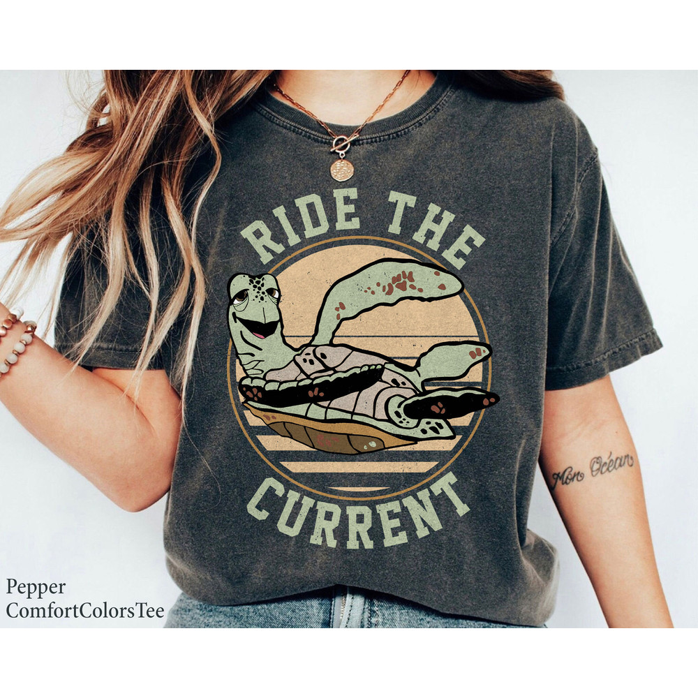 Ride The Current Finding Nemo Earth Day Crush & Squirt Shirt Family Matching Walt Disney World Shirt Gift Ideas Men Women.jpg