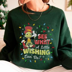 see what a little wishing can do jiminy cricket shirt family matching walt disne,tshirt, shirt gift, sport shirt