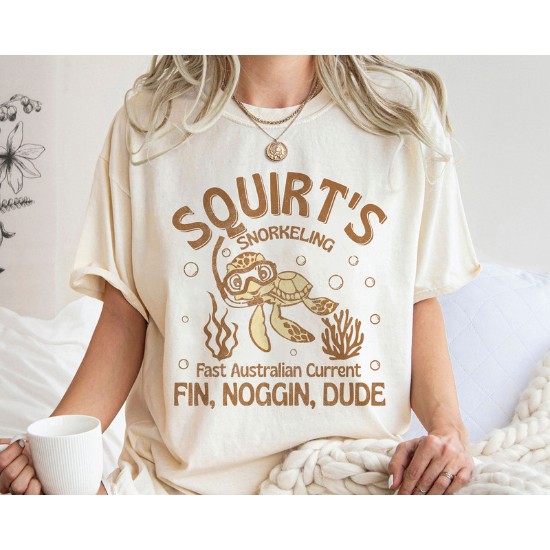 Squirt's Snorkeling Fast Australian Current Fin, Noggin, Dude Shirt Walt Disney World Shirt Gift Ideas Men Women.jpg