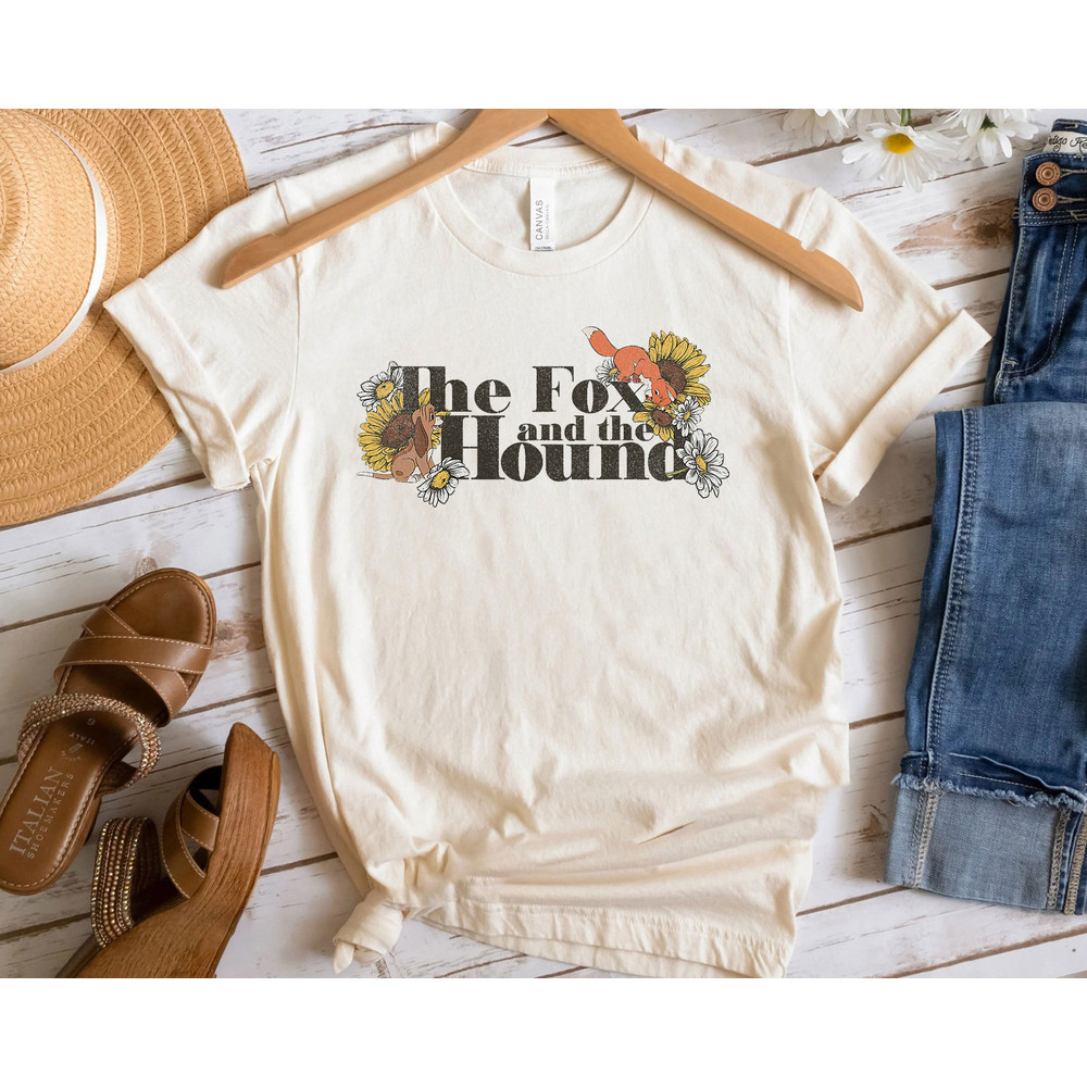 The Fox and the Hound Friendship Floral Title Logo Shirt Walt Disney World Shirt Gift Ideas Men Women.jpg