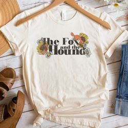 the fox and the hound friendship floral title logo shirt walt disney world shirt,tshirt, shirt gift, sport shirt