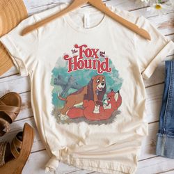 the fox and the hound vintage classic poster shirt walt disney world shirt gift ,tshirt, shirt gift, sport shirt