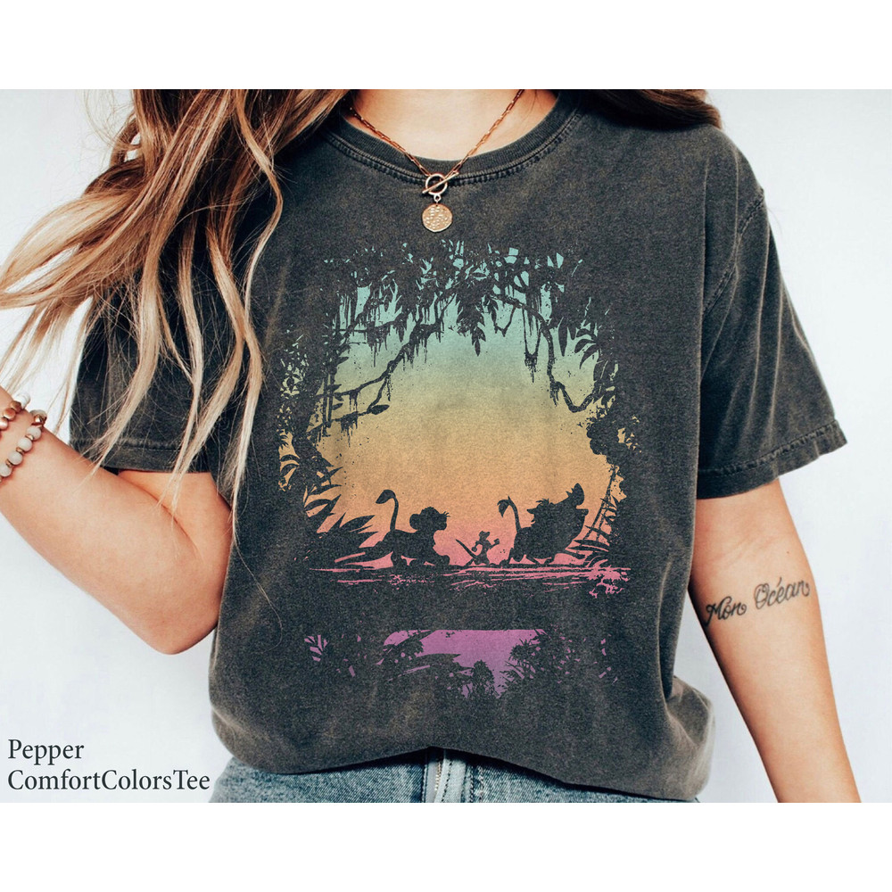 The Lion King Hakuna Matata Silhouette Jungle Trio Shirt Family Matching Walt Disney World Shirt Gift Ideas Men Women.jpg