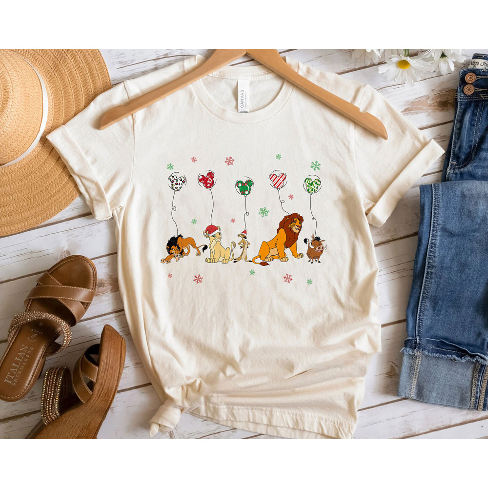 The Lion King With Mickey Ear Balloons A Very Merry Christmas Shirt Family Matching Walt Disney World Shirt Gift Ideas Men Women.jpg