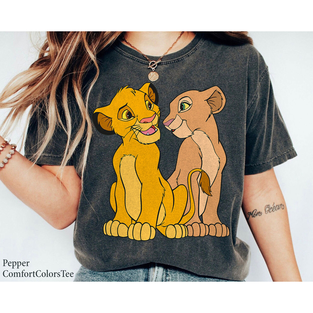The Lion King Young Simba and Nala Together Shirt Walt Disney World Shirt Gift Ideas Men Women.jpg