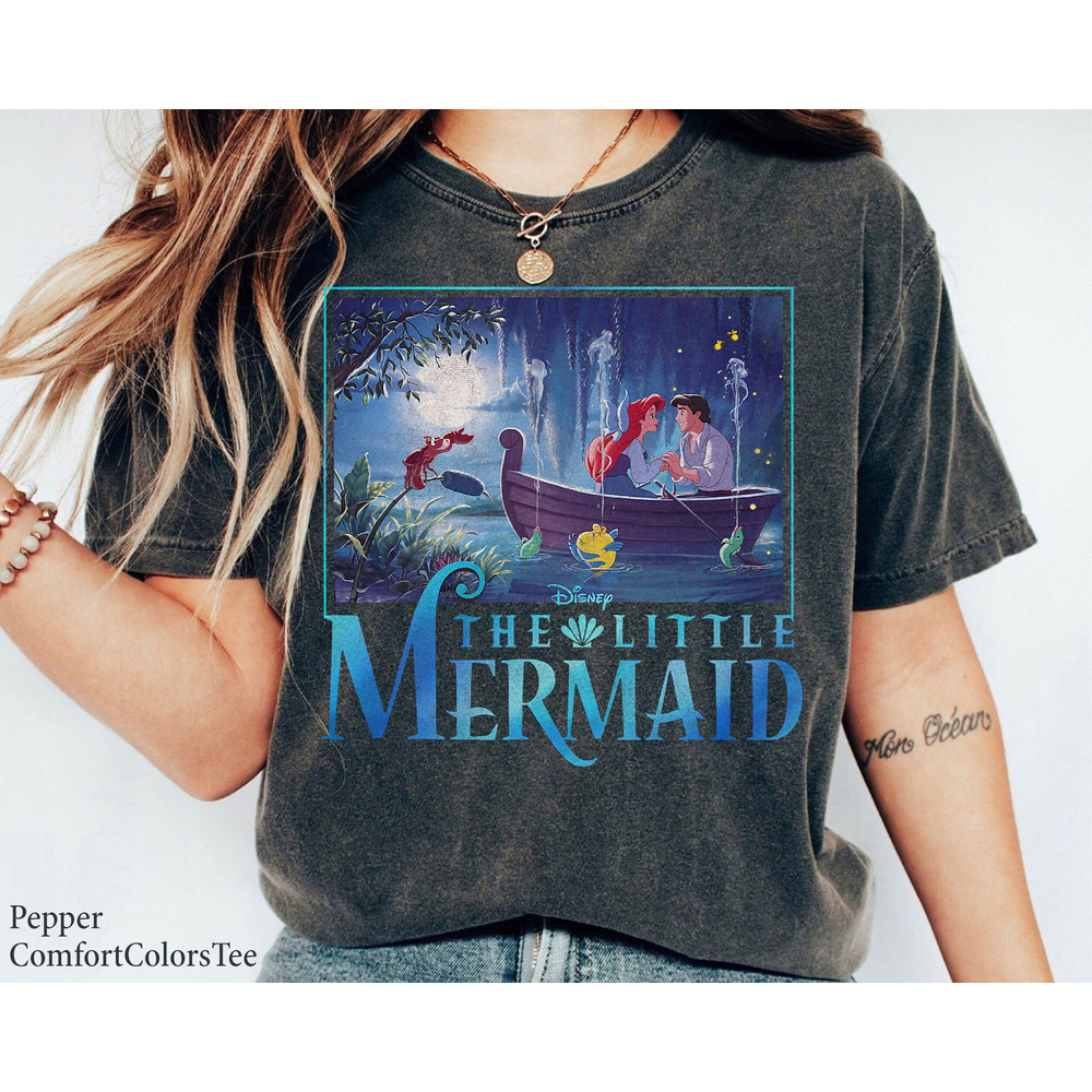 The Little Mermaid Ariel and Eric Grotto Portrait Shirt Walt Disney World Shirt Gift Ideas Men Women.jpg