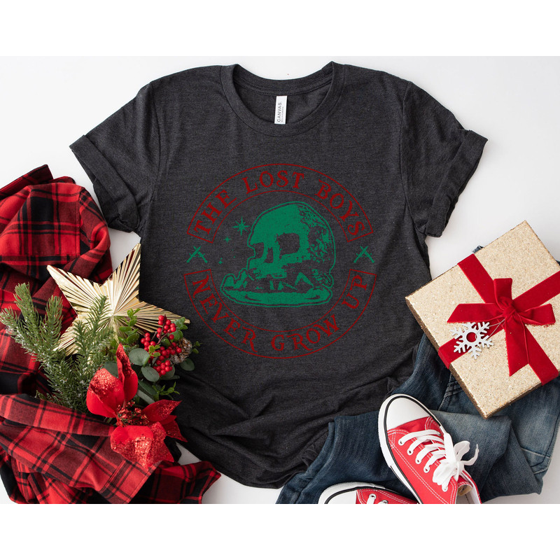 The Lost Boys Never Grow Up Merry Christmas Shirt Family Matching Walt Disney World Shirt Gift Ideas Men Women.jpg