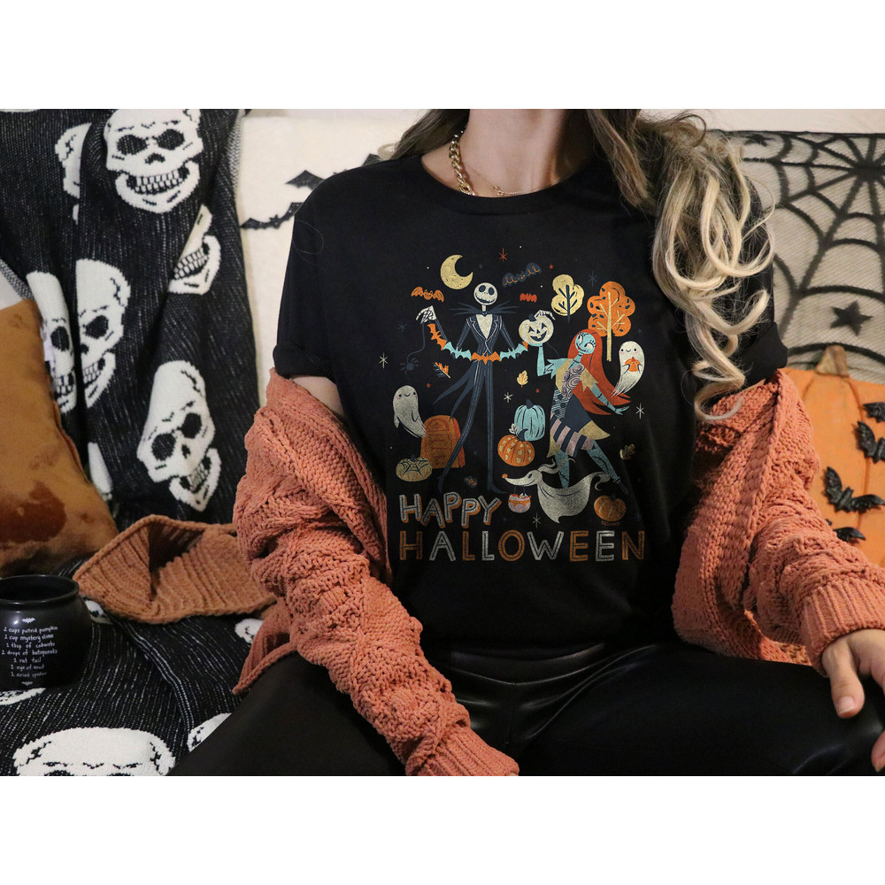 The Nightmare Before Christmas Jack and Sally Halloween Shirt Walt Disney World Shirt Gift Ideas Men Women.jpg