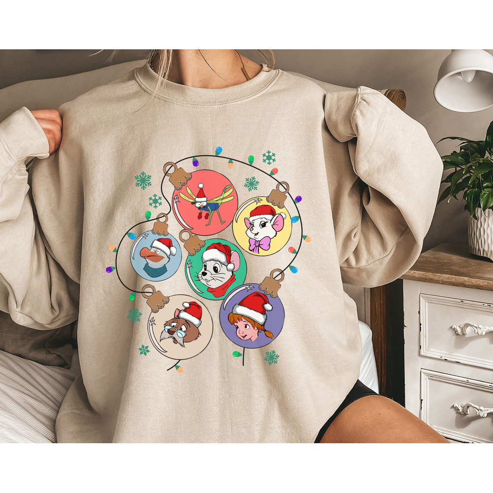 The Rescuers Christmas Light Disney Crystal Ball Shirt Family Matching Walt Disney World Shirt Gift Ideas Men Women.jpg
