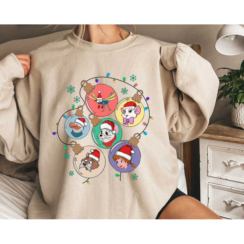 The Rescuers Christmas Light Disney Crystal Ball Shirt Family Matching Walt Disney World Shirt Gift Ideas Men Women.jpg