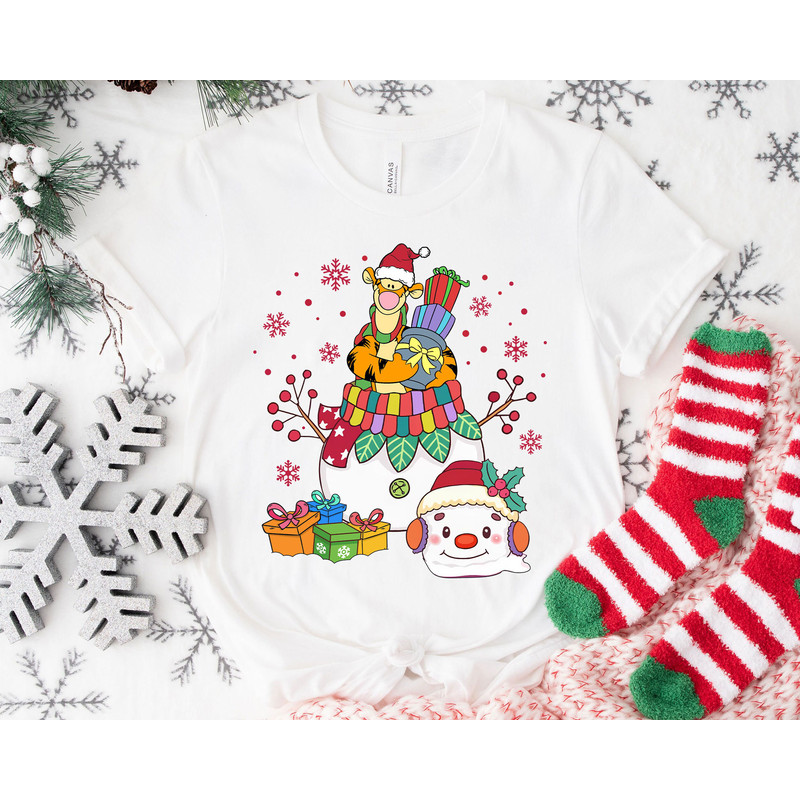 Tigger In The Snow Man Funny Winnie The Pooh Merry Christmas Shirt Family Matching Walt Disney World Shirt Gift Ideas Men Women.jpg