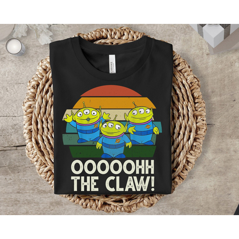 Toy Story Alien The Claw Distressed Shirt Disney Vintage Shirt Great Gift Ideas Men Women.jpg