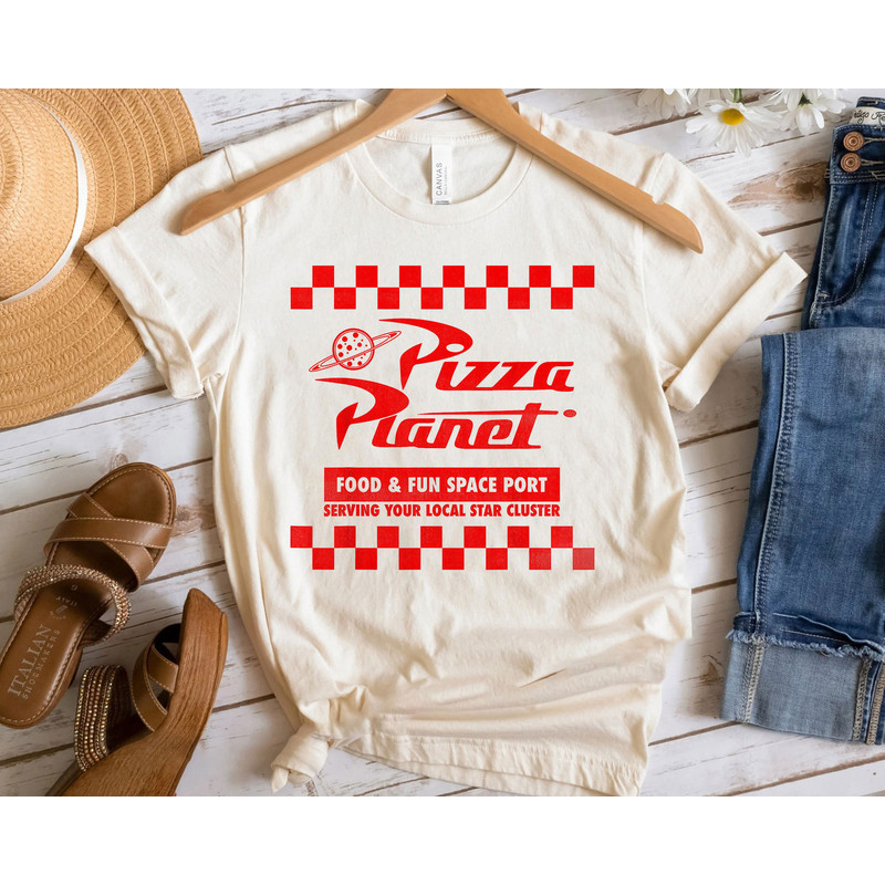 Toy Story Pizza Planet Checkered Logo Shirt Walt Disney World Shirt Gift Ideas Men Women.jpg