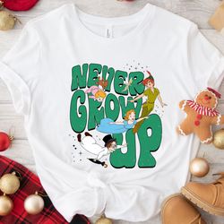 vintage retro never grow up peter pan shirt family matching walt disney world sh,tshirt, shirt gift, sport shirt