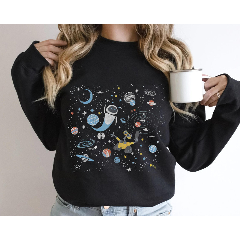 Wall-E & Eve In Space Shirt Wall-E Triangles T-Shirt Disneyworld Shirt, Disney Pixar Shirt, Disney Family Tee Great Gift Ideas Men Women.jpg