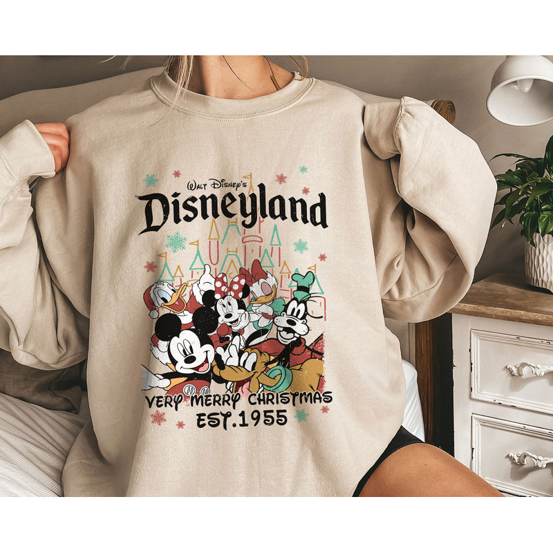 Walt Disney's Disneyland A Very Merry Christmas Est. 1955 Mickey And Friends Disney Castle Shirt Gift Ideas Men Women.jpg