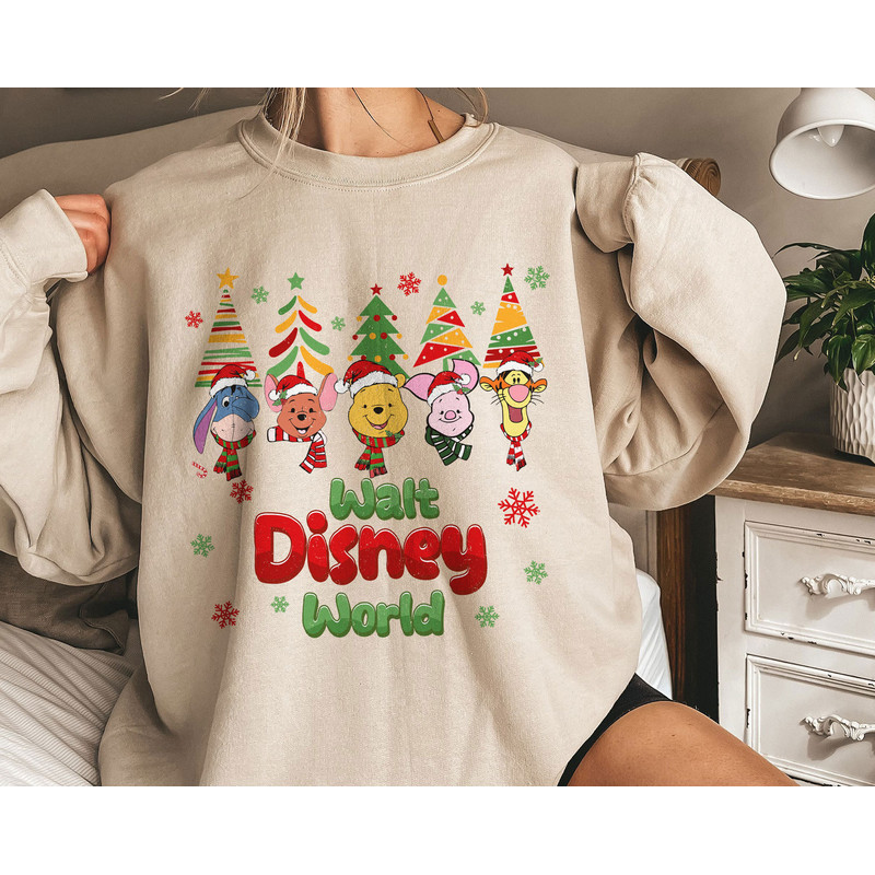 Winnie The Pooh A Very Merry Christmas Xmas Tree Shirt Family Matching Walt Disney World Shirt Gift Ideas Men Women.jpg