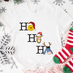 winnie the pooh ho ho ho pooh tigger eeyore funny merry christmashirt family mat,tshirt, shirt gift, sport shirt