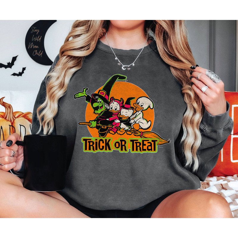 Witch Huey Dewey Louie Trick or Treat Halloween Shirt Walt Disney World Shirt Gift Ideas Men Women.jpg