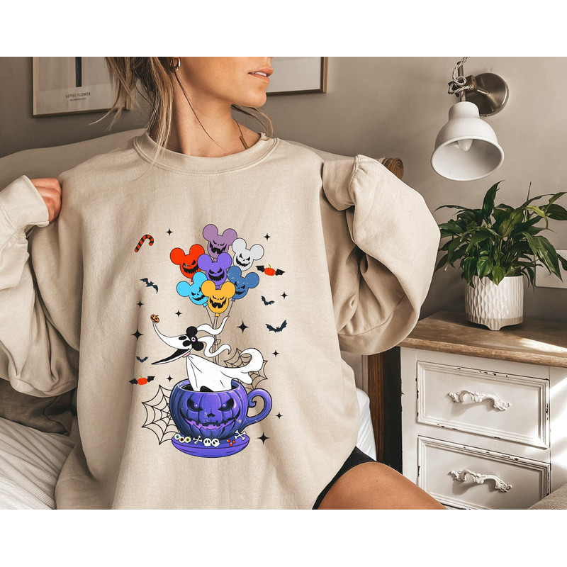 Zero Tea Cup Halloween 2023 Shirt The Nightmare Before Christmas Shirt Halloween Pumpkin Shirt, Disney Spooky Great Gift Ideas Men Women.jpg