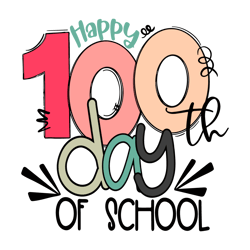 happy 100th day of school back to school svg