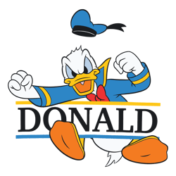 funny donald duck disney character svg