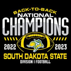 south dakota state back to back national champions svg