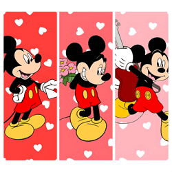 mickey love - inspired triptych image collection