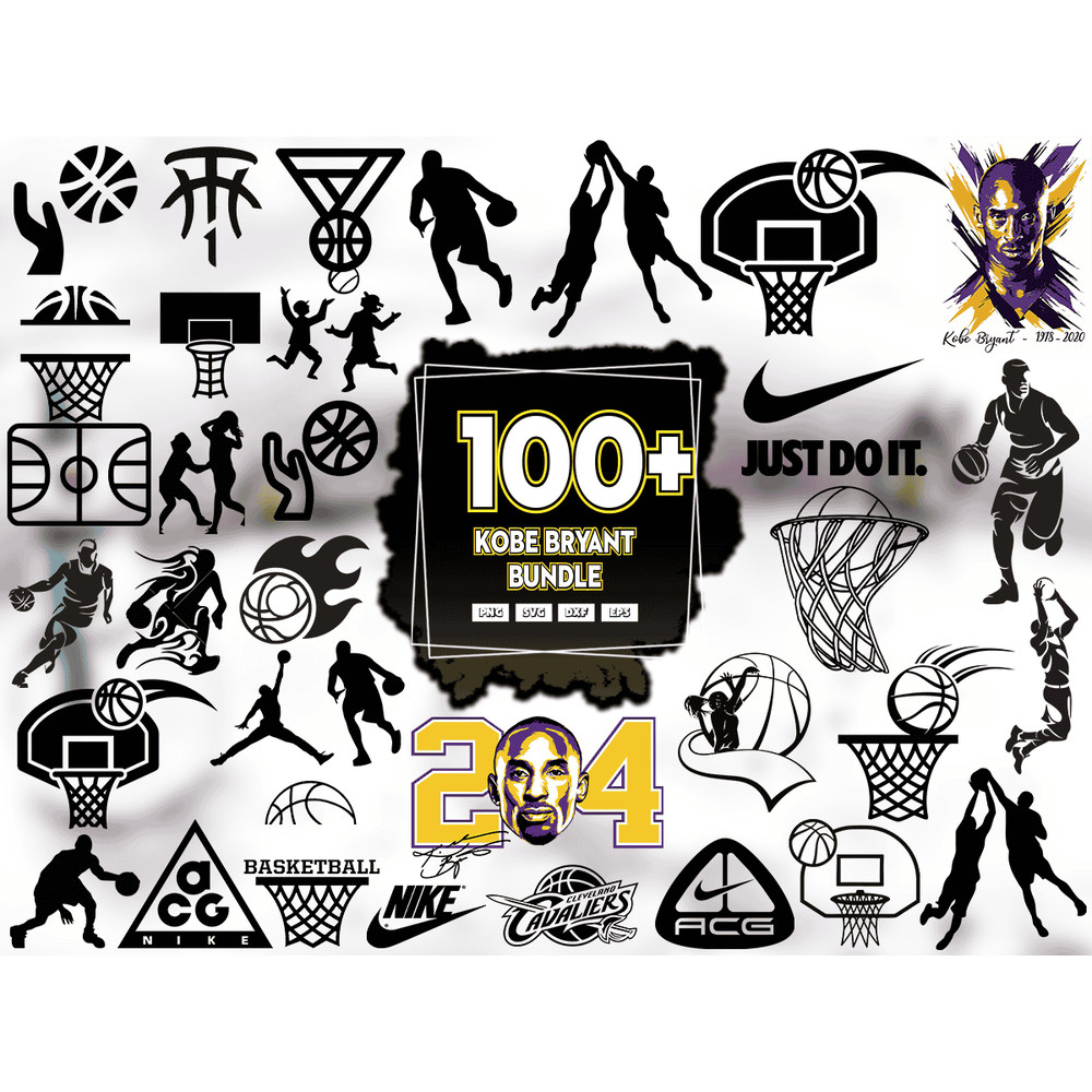 100 Files Kobe Bryant Bundle, Sport Svg, Kobe Bryant Svg.png