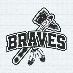 retro braves chop on baseball mlb team svg