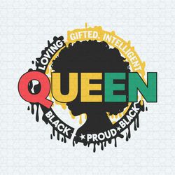 queen black women happy juneteenth svg