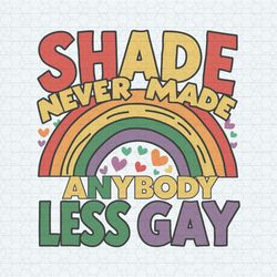 rainbow shade never made anybody less gay svg