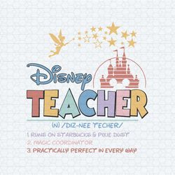 retro disney teacher definition castle svg