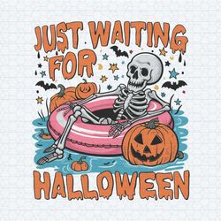 vintage just waiting for halloween svg