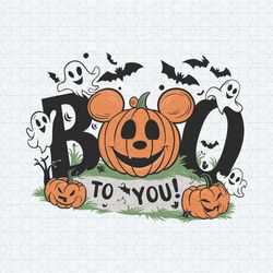 disney halloween to you pumpkin boo ghost svg