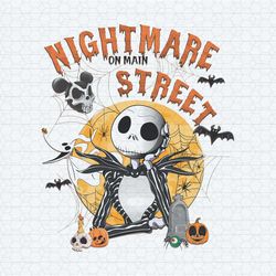nightmare on main street jack skellington png