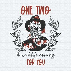 one two freddyys coming for you horror character svg