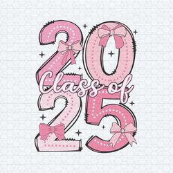 retro class of 2025 coquette bow svg