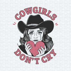retro cowgirls dont cry pocket png